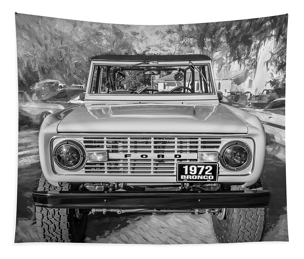 1972 Wind Blue Ford Bronco Tapestry featuring the photograph 1972 Wind Blue Ford Bronco X101 by Rich Franco