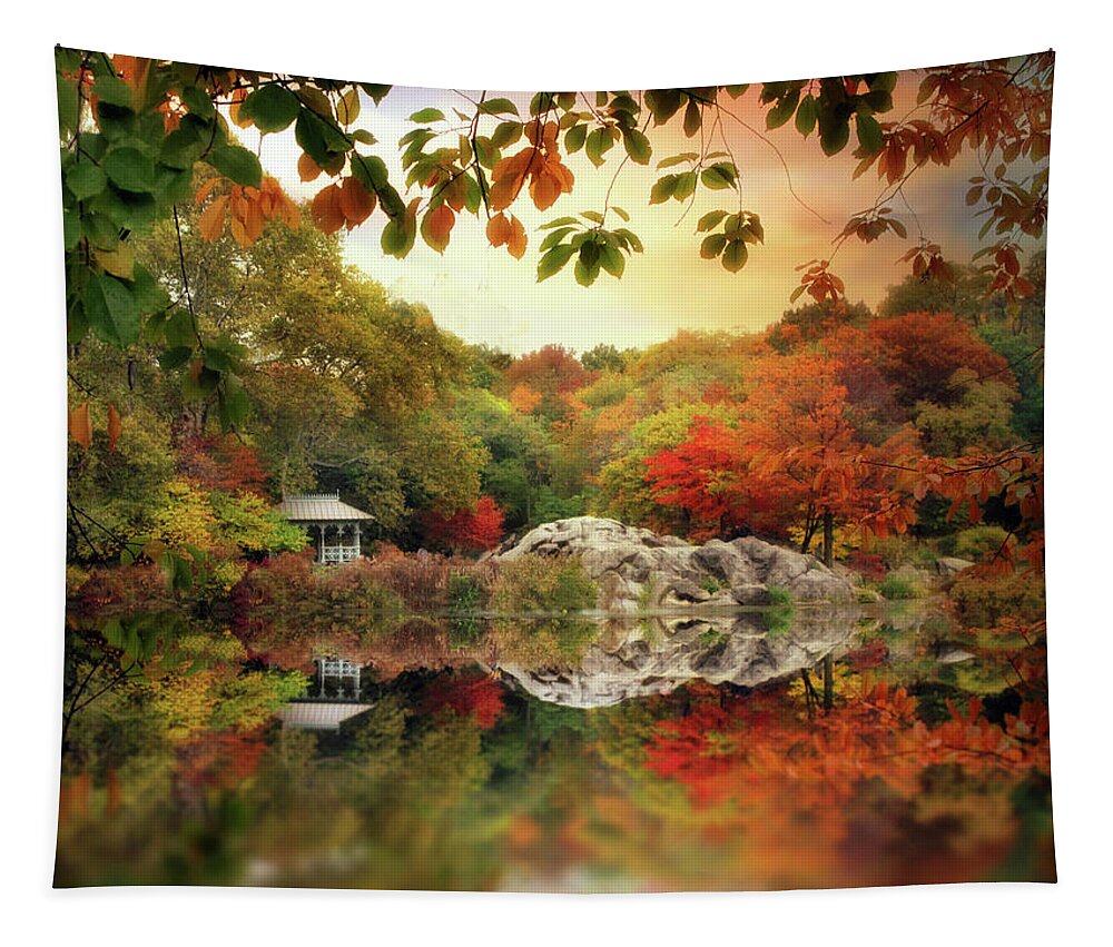 Landscape Tapestry featuring the photograph Autumn at Hernshead by Jessica Jenney