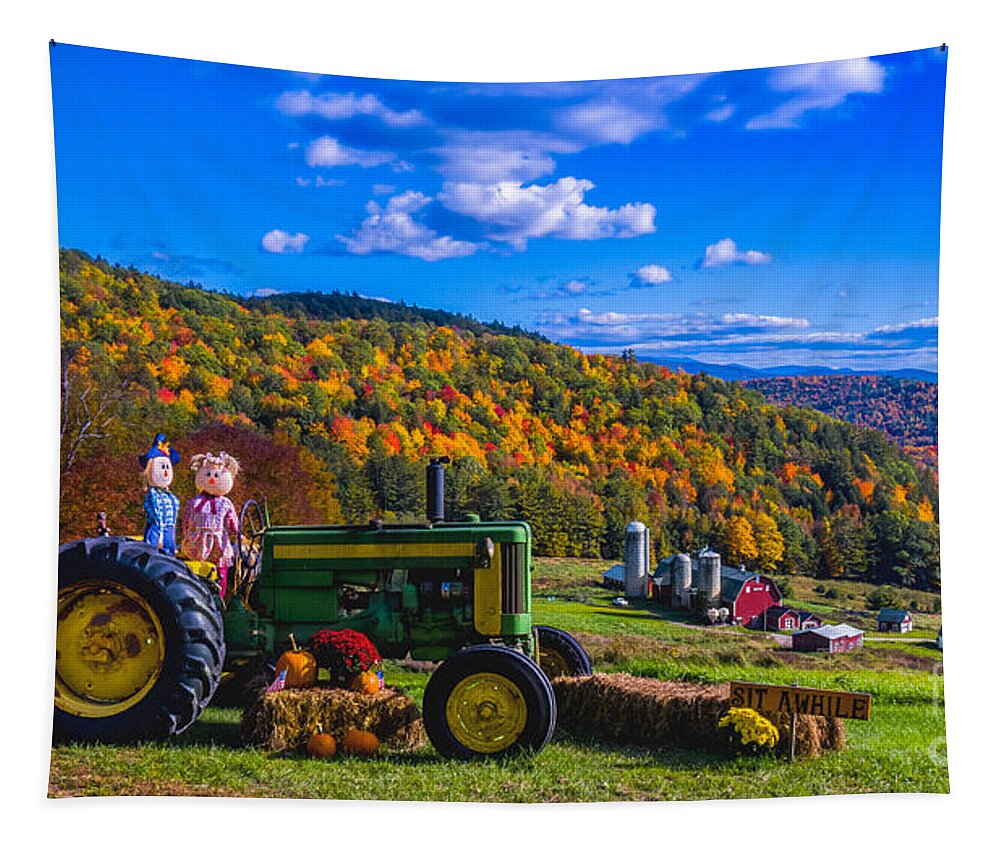 New England Tapestry featuring the photograph Autumn in Barnet Vermont. #3 by Scenic Vermont Photography