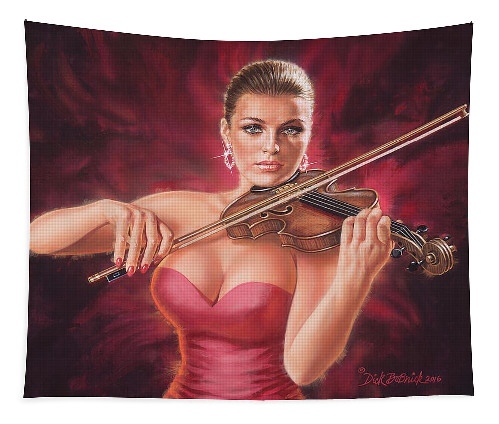 Realism Tapestry featuring the painting Classical Beauty by Dick Bobnick