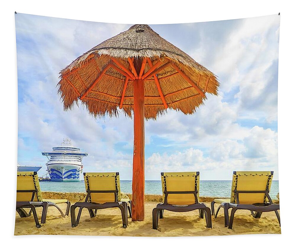 Costa Maya Mexico Tapestry featuring the photograph Costa Maya Mexico #2 by Paul James Bannerman