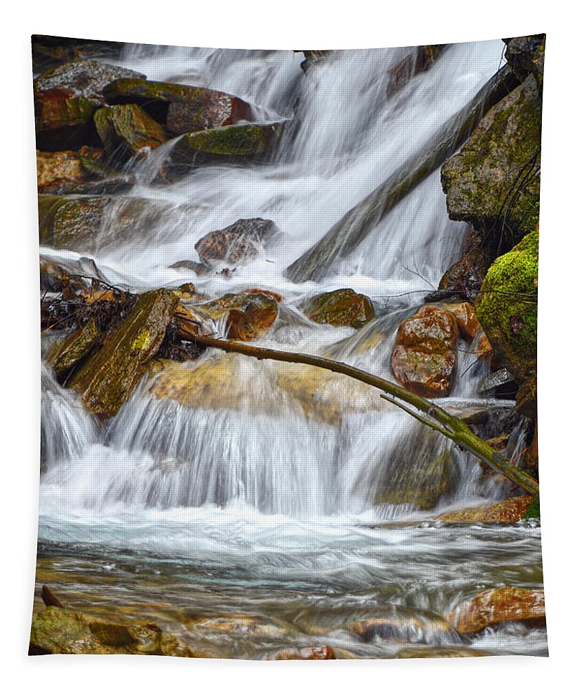 Waterfall Tapestry featuring the photograph Falling Water by Phil Perkins