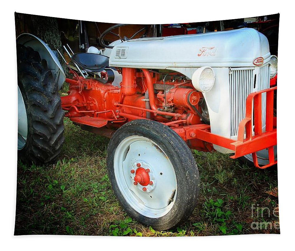 Ford Tractor Tapestry featuring the photograph Ford Tractor by Mike Eingle