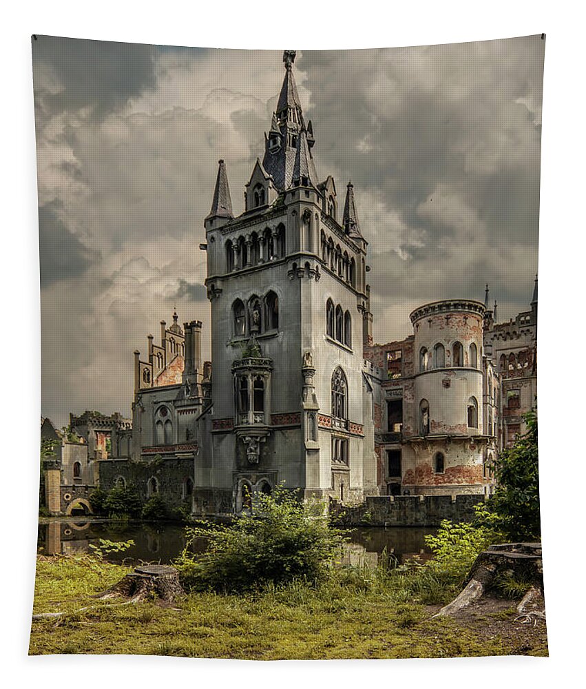 Castle Tapestry featuring the photograph Forgotten castle #2 by Jaroslaw Blaminsky
