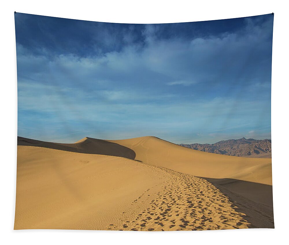 Mesquite Sand Dunes Tapestry featuring the photograph Mesquite sunset #2 by Kunal Mehra