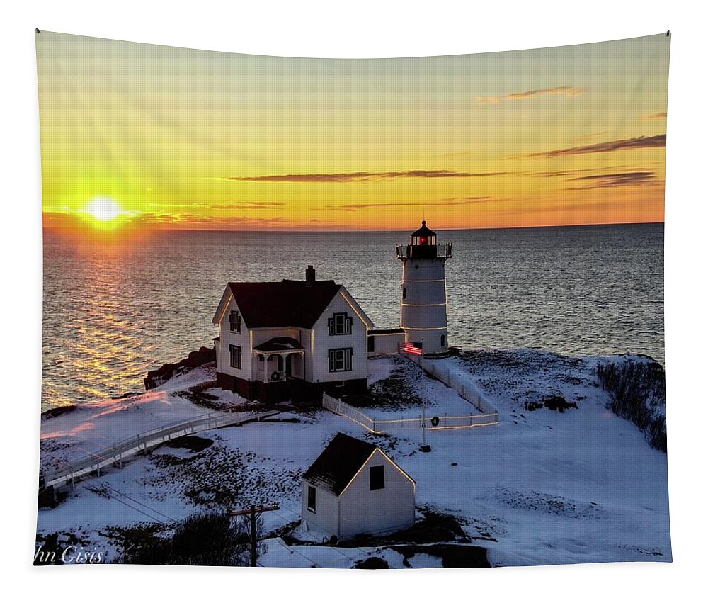  Tapestry featuring the photograph Nubble #2 by John Gisis