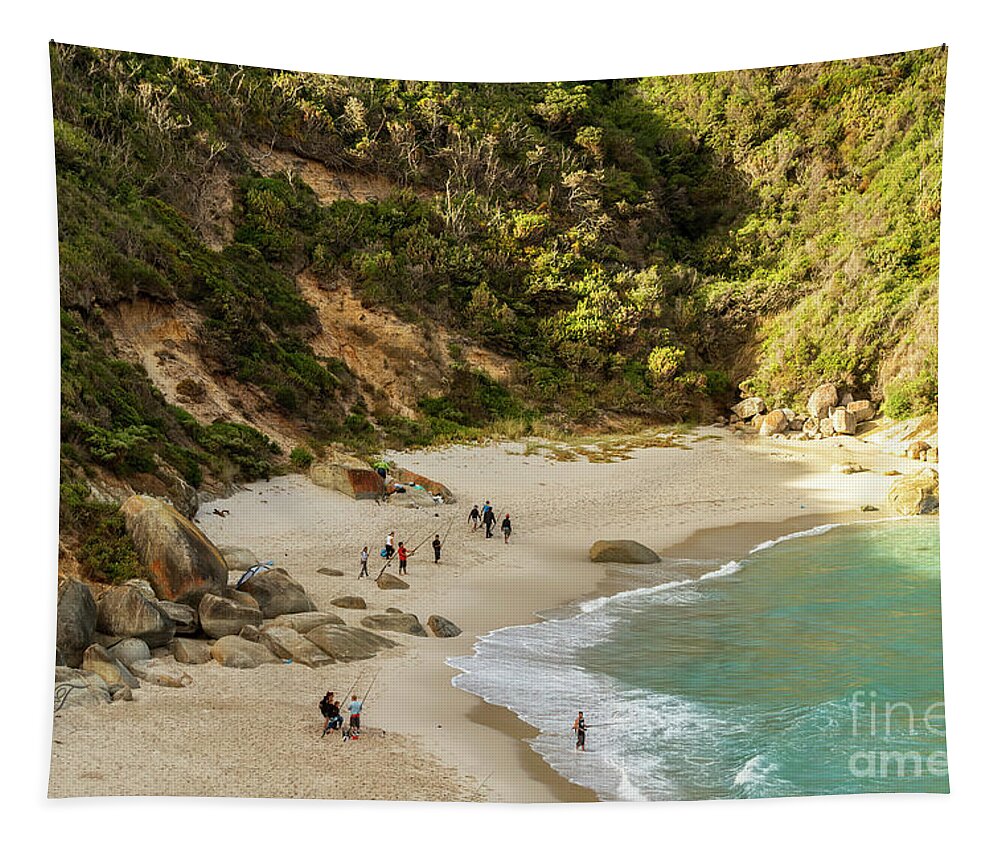 People Tapestry featuring the photograph Salmon Holes, Albany, Western Australia #2 by Elaine Teague