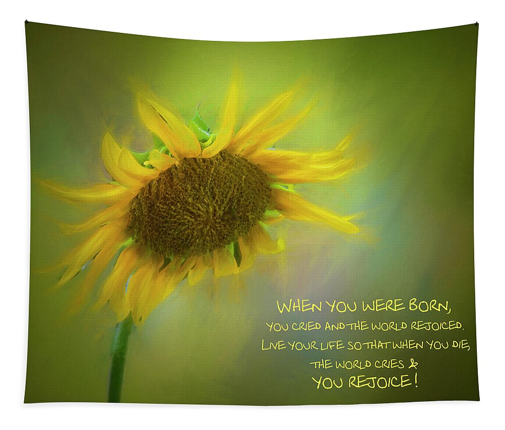 Sunflower Tapestry featuring the photograph Sunflower by Cathy Kovarik
