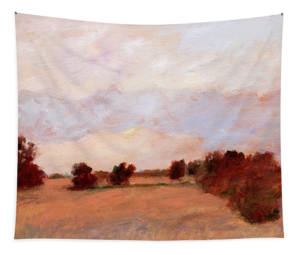 Landscape Tapestry featuring the painting Sunset Glow #2 by J Reifsnyder