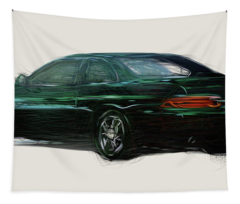 Toyota Tapestry featuring the digital art Toyota Soarer Drawing #2 by CarsToon Concept