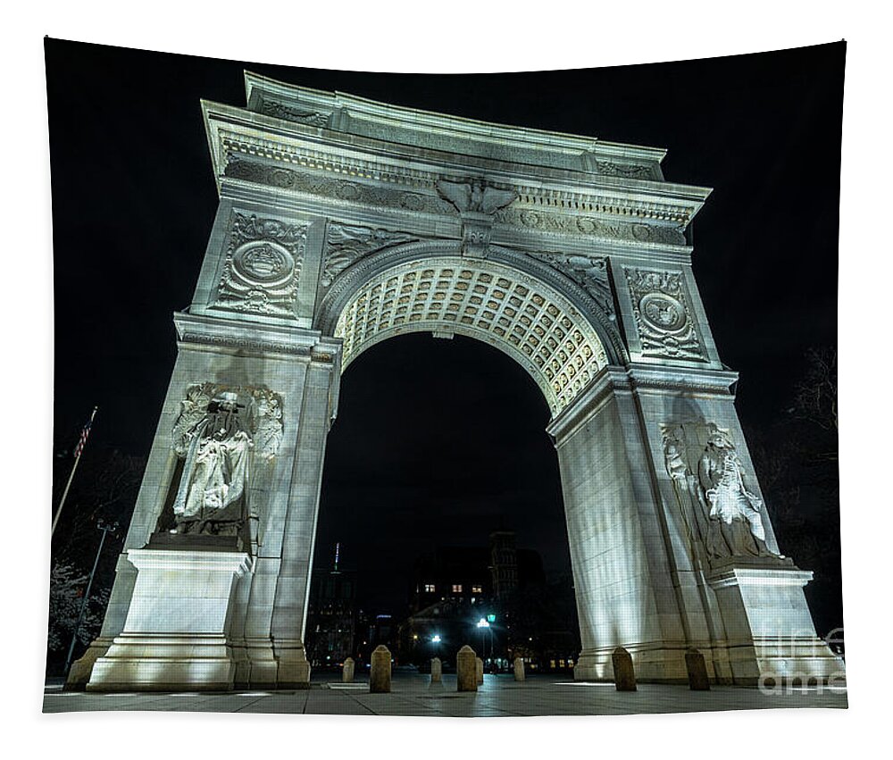 1892 Tapestry featuring the photograph Washington Square Arch The North Face by Stef Ko