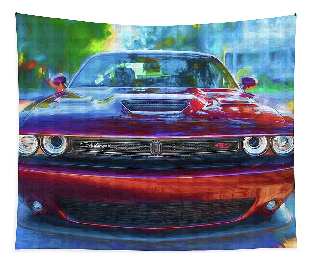 2019 Dodge Challenger R/t Scat Pack 1320 Tapestry featuring the photograph 2019 Dodge Challenger R/T Scat Pack 1320 X218 by Rich Franco