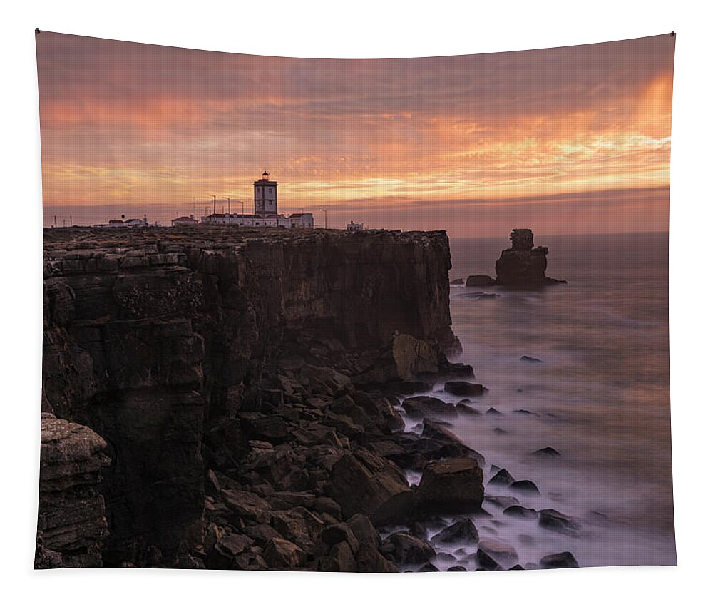 Lighthouse Tapestry featuring the photograph Peniche - Portugal #3 by Joana Kruse