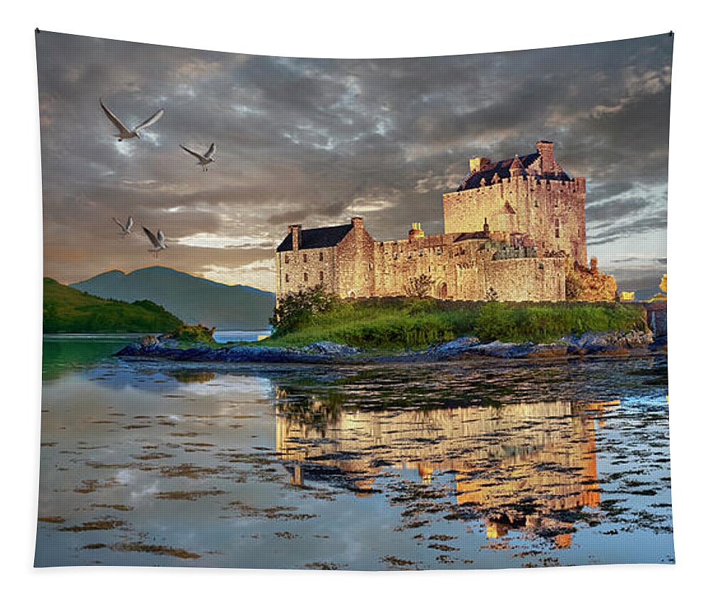 Castles Tapestry featuring the photograph Photo of Eilean Donan Castle, Scotland by Paul E Williams