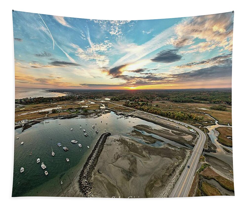  Tapestry featuring the photograph Rye Harbor by John Gisis