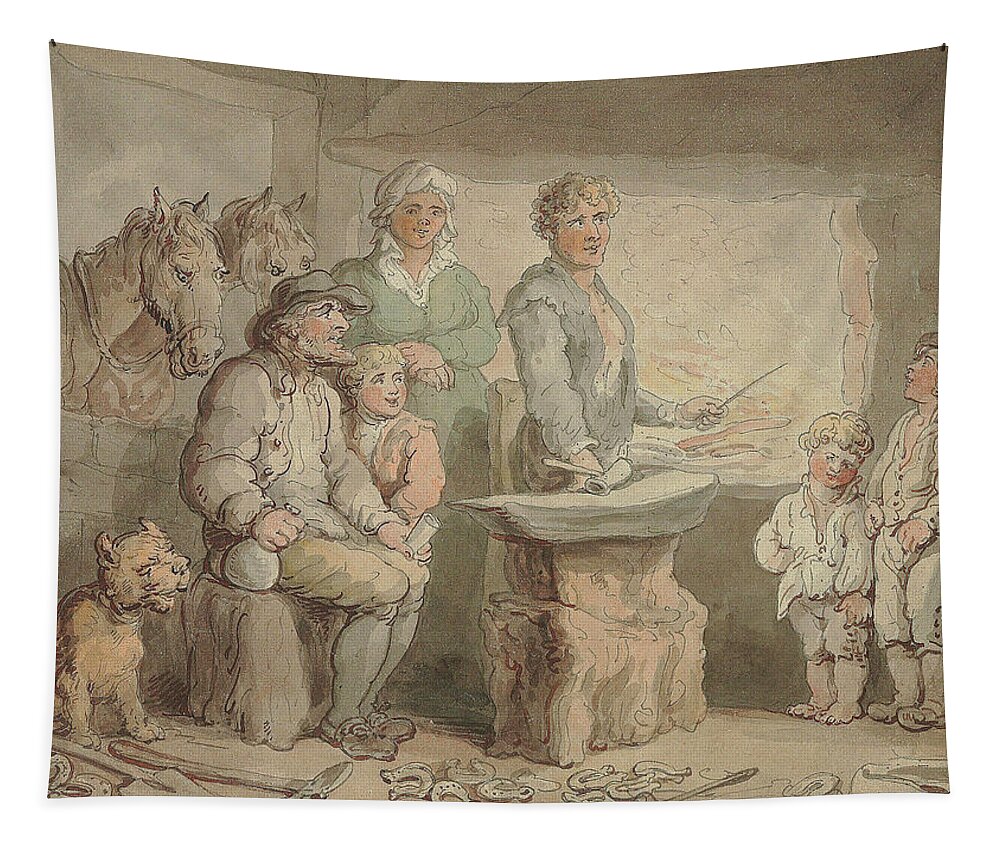Thomas Gainsborough Tapestry featuring the painting Thomas Gainsborough, English, by MotionAge Designs