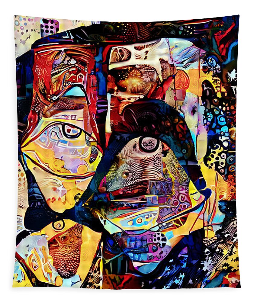 Contemporary Art Tapestry featuring the digital art 35 by Jeremiah Ray