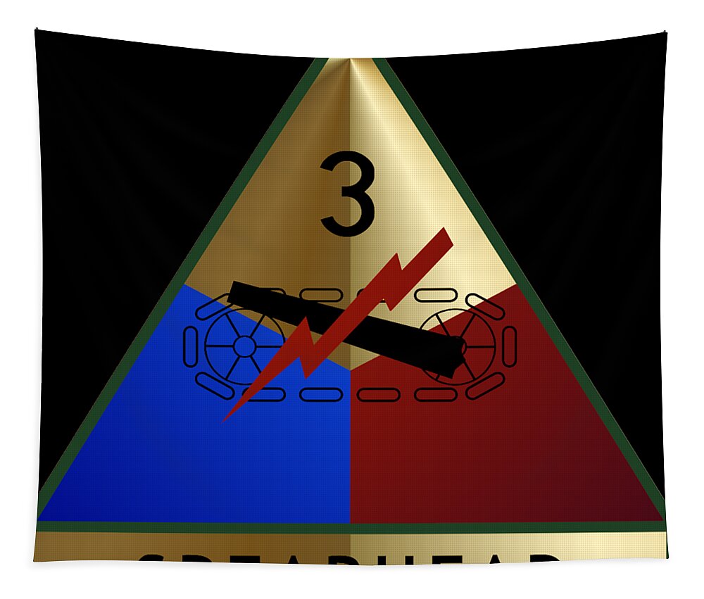 3rd Tapestry featuring the digital art 3rd Armored Division by Bill Richards