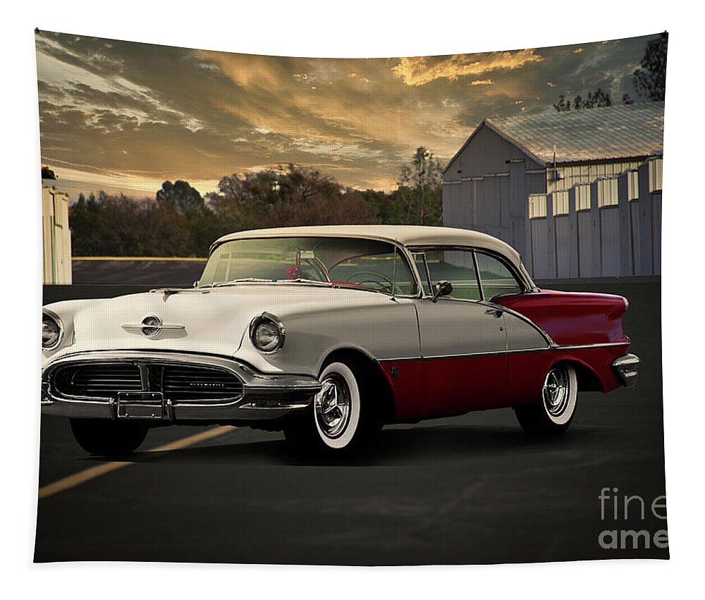 1956 Oldsmobile Rocket 88 Tapestry featuring the photograph 1956 Oldsmobile Rocket 88 #4 by Dave Koontz