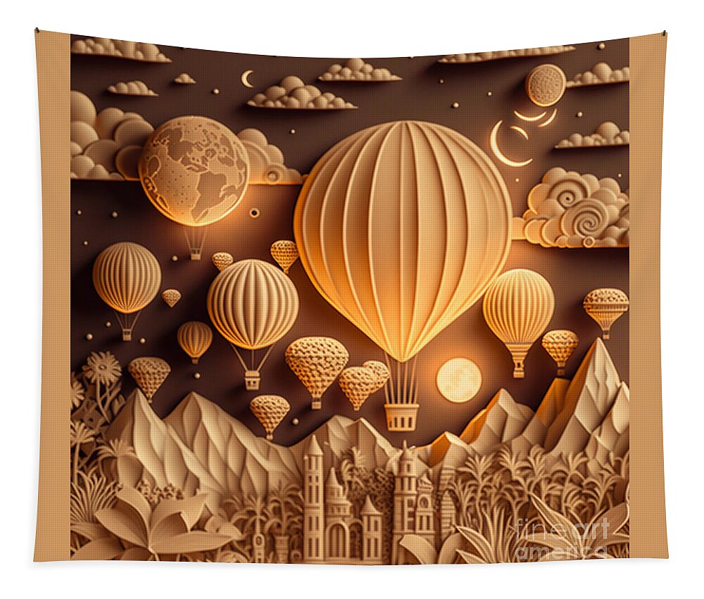 Balloons Tapestry featuring the digital art Balloons by Jay Schankman