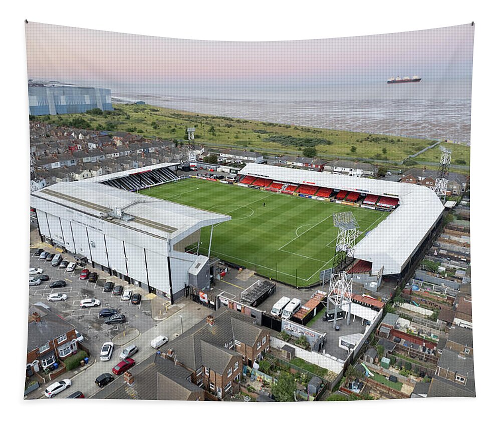 Blundell Park Tapestry featuring the photograph Blundell Park #4 by Airpower Art