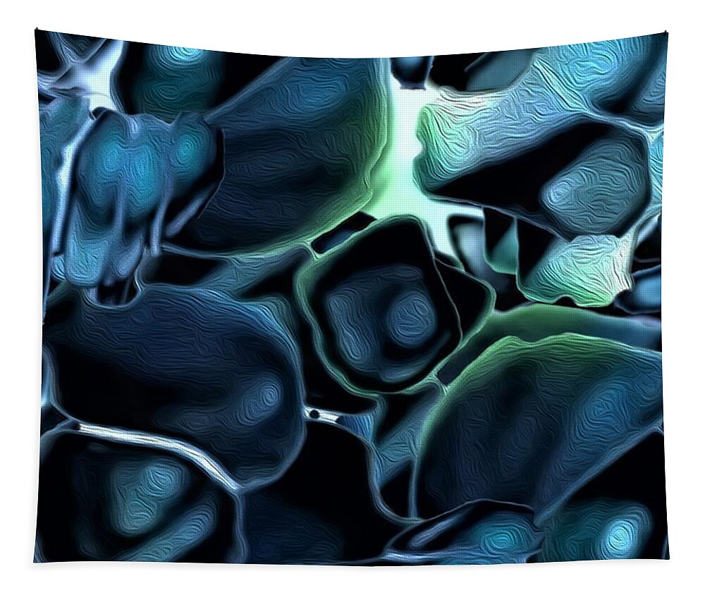 Abstract Art Tapestry featuring the digital art Hive #5 by Aldane Wynter
