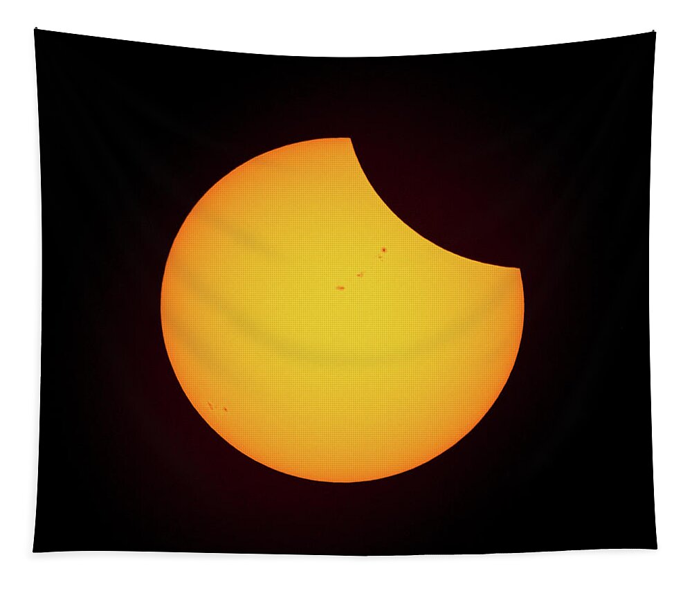 Solar Eclipse Tapestry featuring the photograph Partial Solar Eclipse #1 by David Beechum