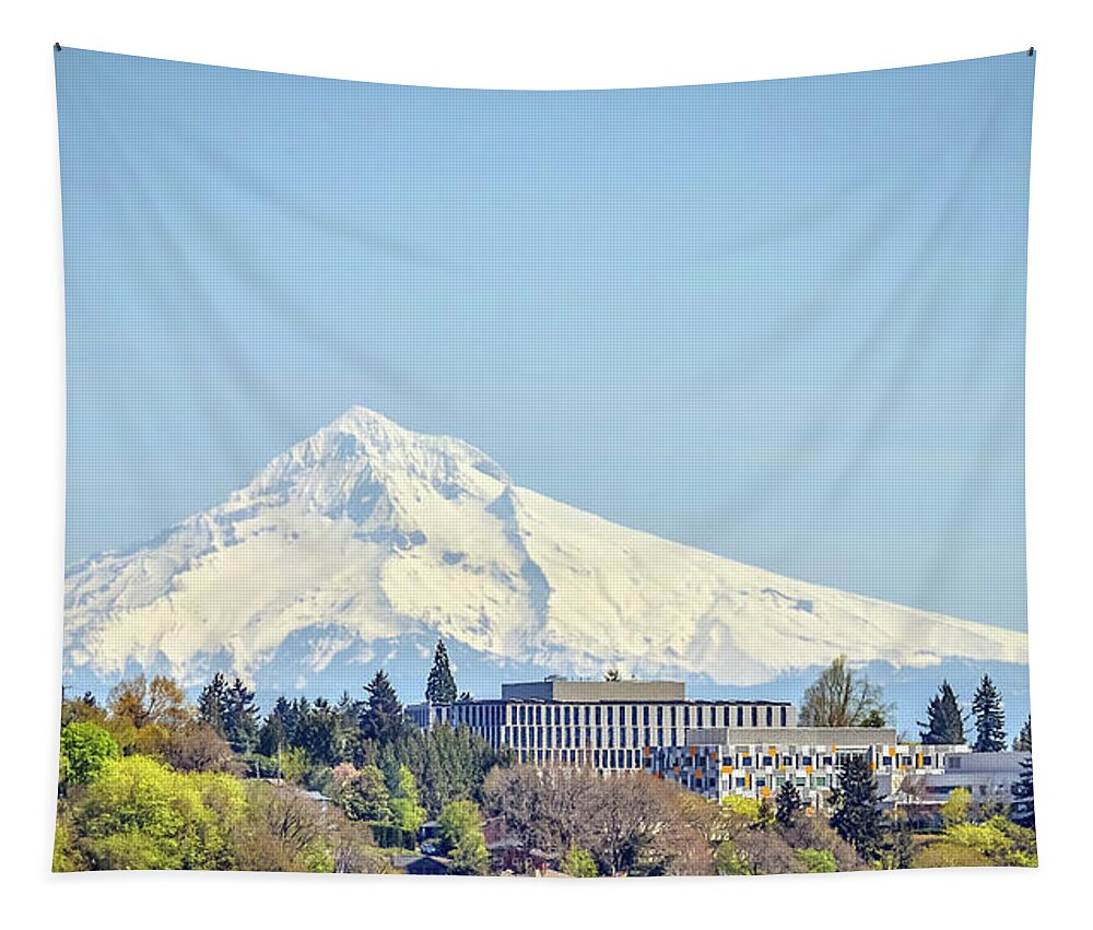 Portland Oregon Tapestry featuring the photograph Portland Oregon #4 by Paul James Bannerman
