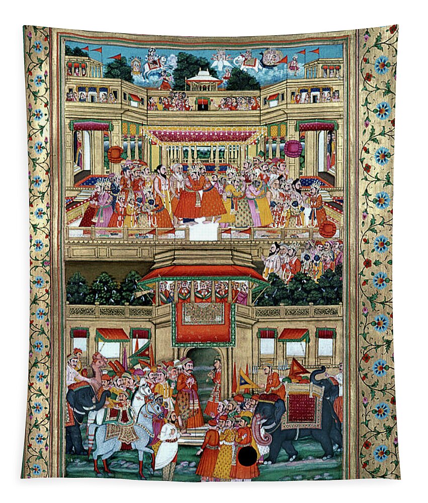 1813 Tapestry featuring the drawing Ramayana, 1813 #4 by Granger