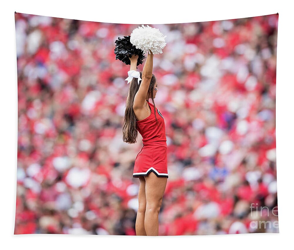 American Football - Sport Tapestry featuring the photograph University of Georgia Football - Athens GA #4 by Sanjeev Singhal