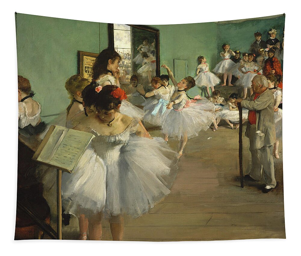 Impressionism Tapestry featuring the painting The Dance Class by Edgar Degas
