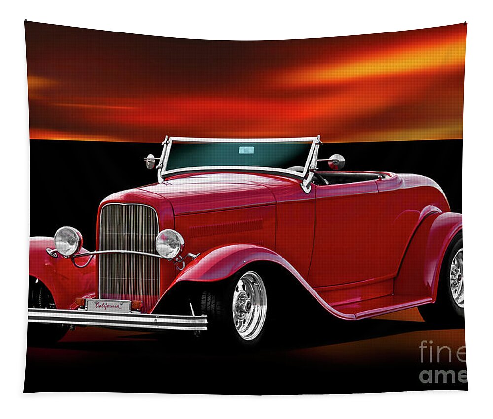 1932 Ford Roadster Tapestry featuring the photograph 1932 Ford Roadster #52 by Dave Koontz