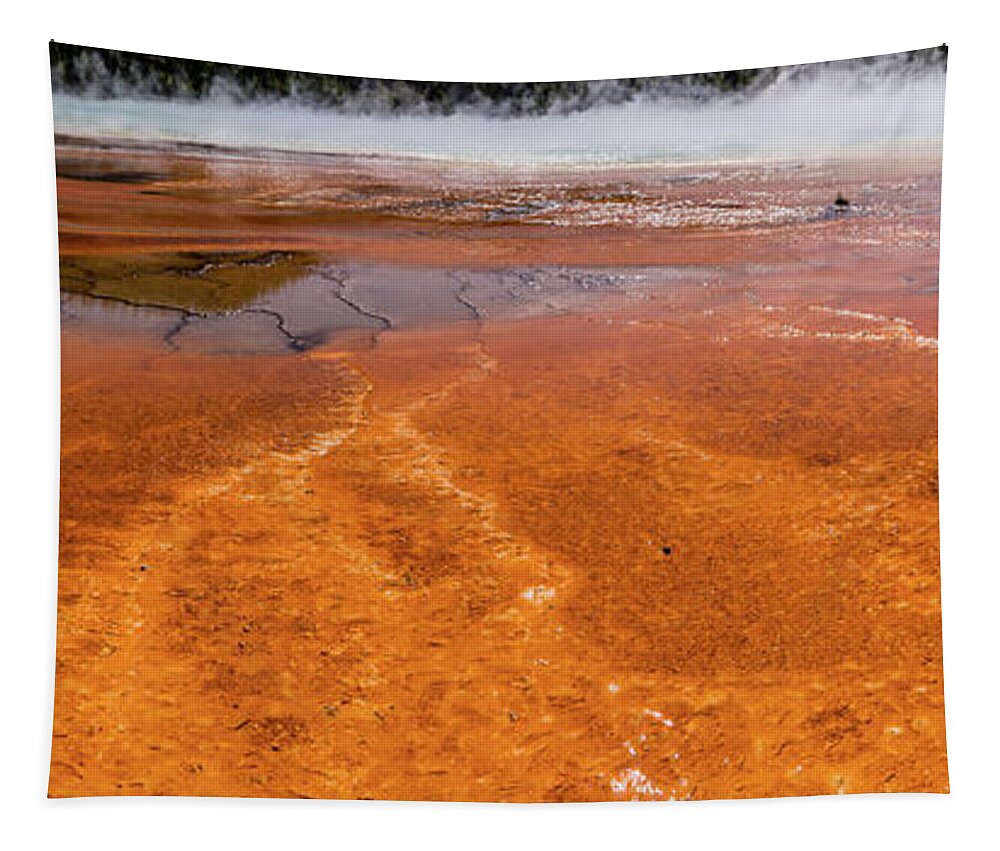 Travel Tapestry featuring the photograph Grand Prismatic Spring in Yellowstone National Park #59 by Alex Grichenko