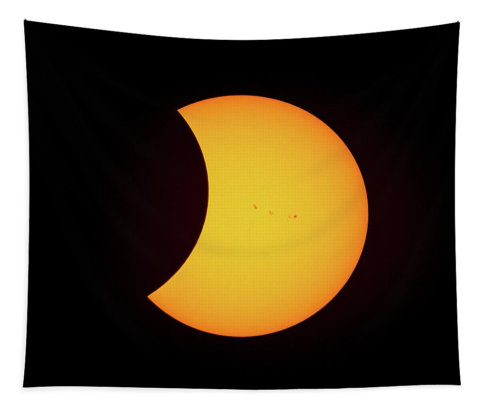 Solar Eclipse Tapestry featuring the photograph Partial Solar Eclipse #8 by David Beechum