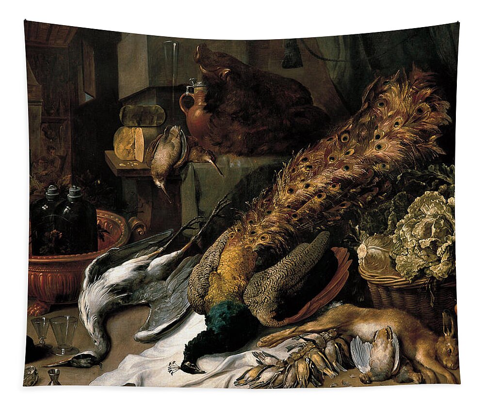 Frans Snyders Tapestry featuring the painting Still Life with a Wine Cooler #6 by Frans Snyders