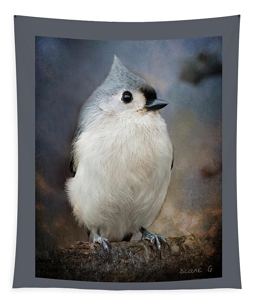 Tufted Titmouse Tapestry featuring the photograph Tufted Titmouse #6 by Diane Giurco