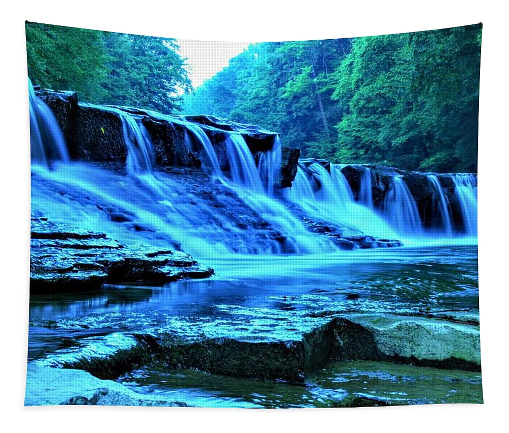 Waterfall Tapestry featuring the photograph Henry Church Falls #7 by Brad Nellis