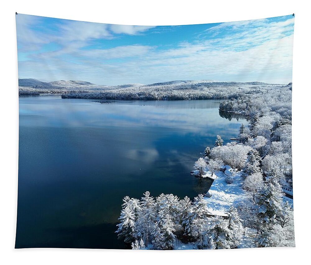  Tapestry featuring the photograph Merrymeeting Lake #7 by John Gisis