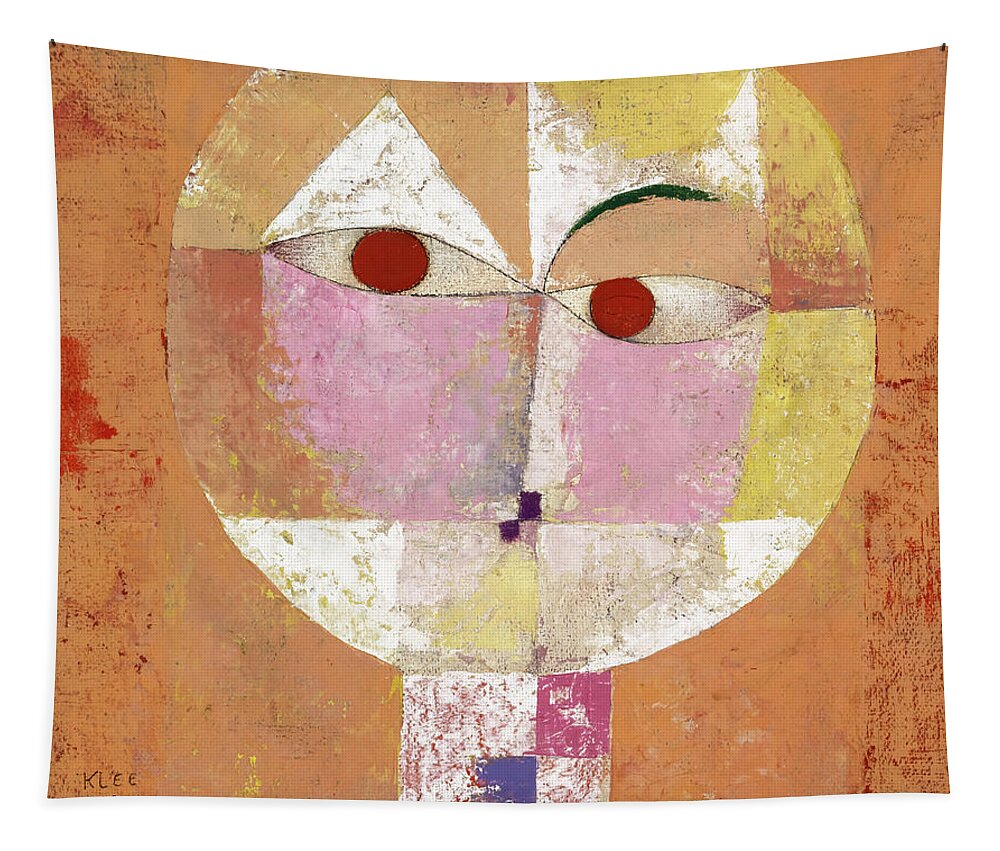 Paul Klee Tapestry featuring the painting Senecio by Paul Klee by Mango Art
