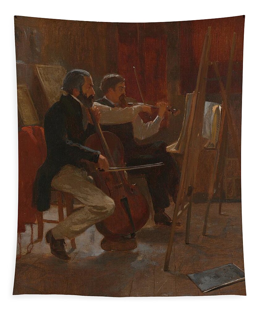 Winslow Homer Tapestry featuring the painting The Studio by Winslow Homer