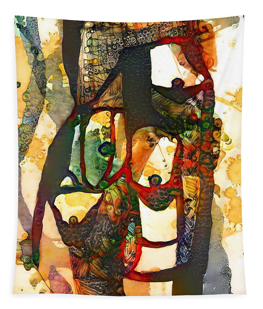 Contemporary Art Tapestry featuring the digital art 89 by Jeremiah Ray