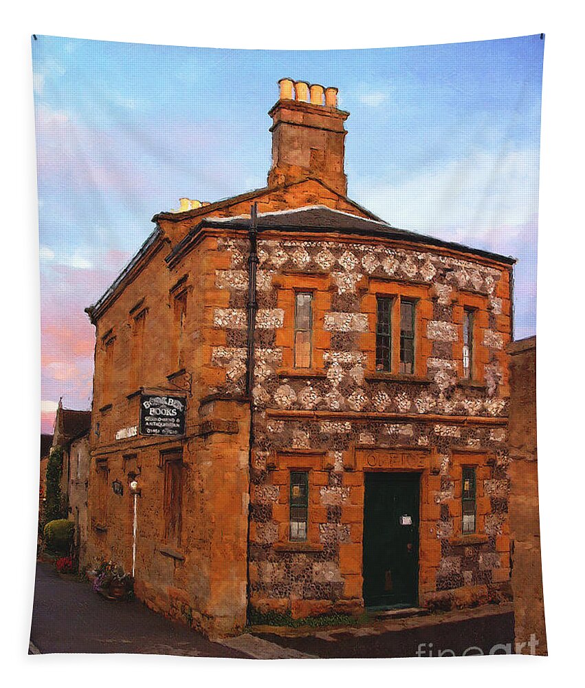 Cotswolds Tapestry featuring the photograph A Book Shop in Stow by Brian Watt