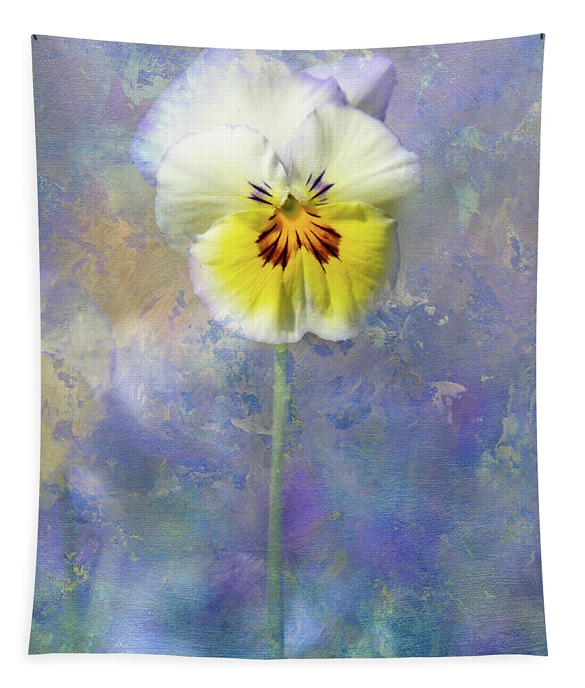 Pansies Tapestry featuring the photograph A Call to Spring by Marilyn Cornwell