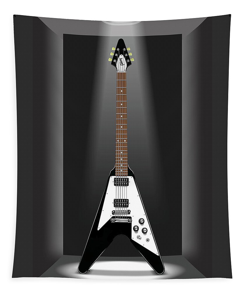 Electric Guitar Tapestry featuring the photograph A Classic Guitar in a Box 13 by Mike McGlothlen