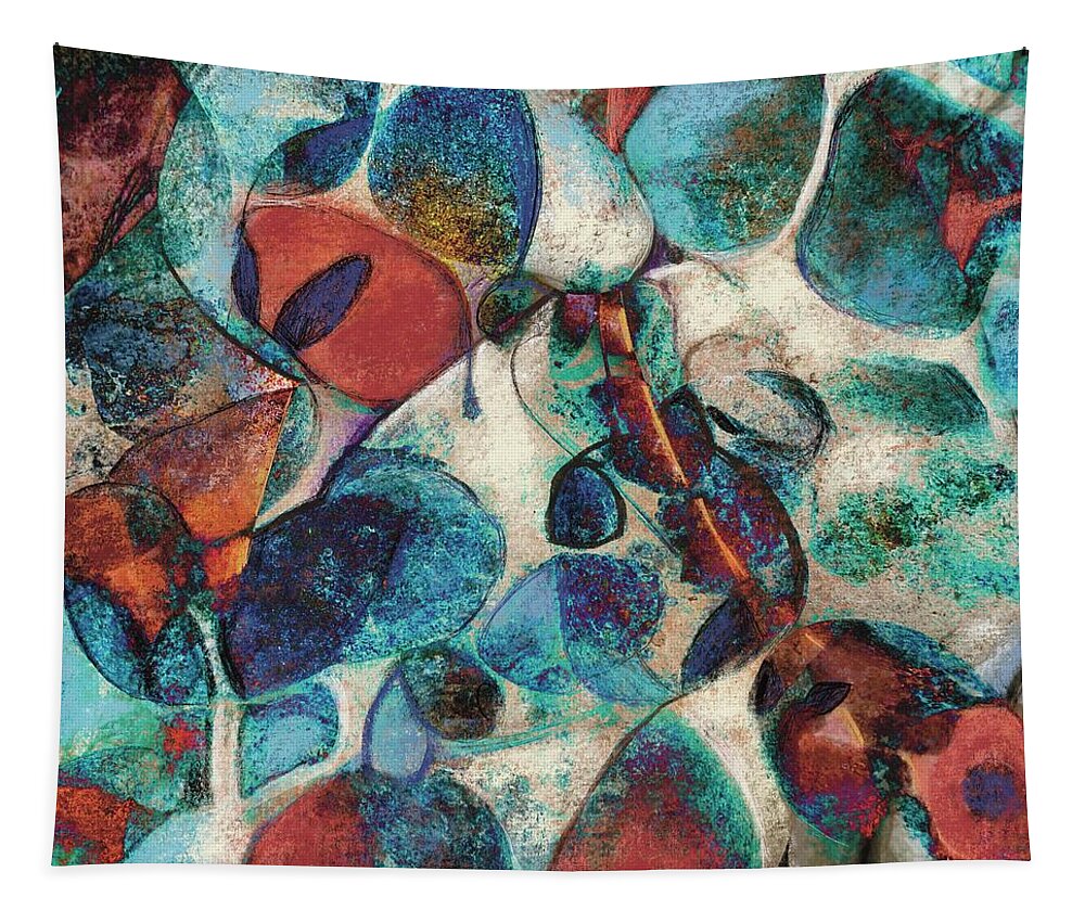 Abstract Expressionism Tapestry featuring the digital art A Clever Rhyme by Suki Michelle