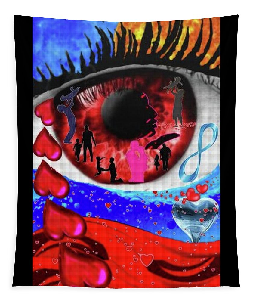 A Fathers Love Poem Tapestry featuring the digital art A Fathers Love Beholders Eye by Stephen Battel