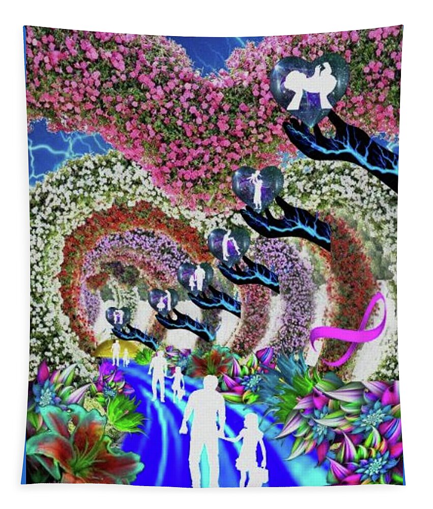 A Fathers Love Poem Tapestry featuring the digital art A Fathers Love Memories Lane by Stephen Battel