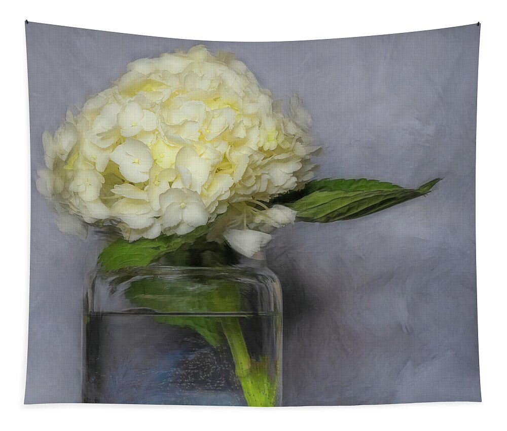 Flowers Tapestry featuring the photograph A Fluffy Flower in Profile by Sylvia Goldkranz