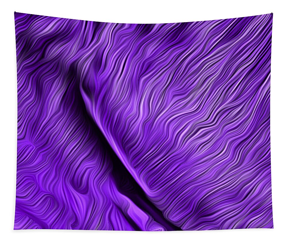 Digital Tapestry featuring the digital art A Fold in Time - Purple by Ronald Mills