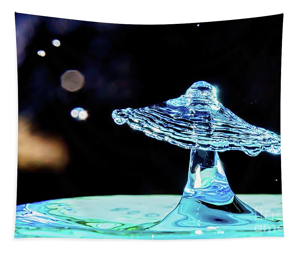 Water Droplet Tapestry featuring the photograph A Galaxy Far Away by Tom Watkins PVminer pixs